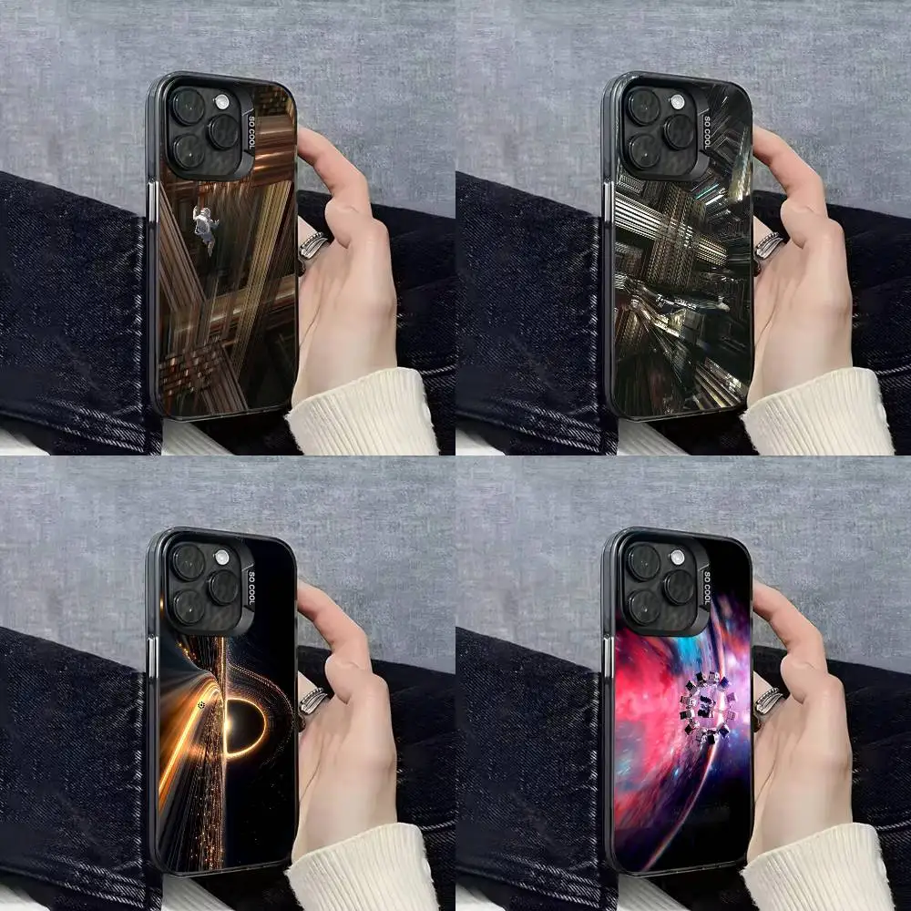 

I-Interstellar Black Hole Phone Case For iPhone 17,16,15,14,13,12,11,Pro,Max,Plus,E,SE4,Air,Mini Black IMD Cover