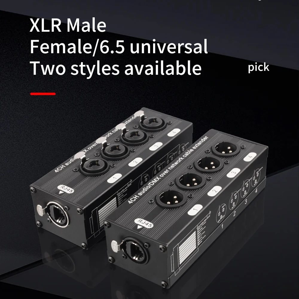 

YYTCG 4-Channel DMX XLR Network Signal Expander - Gigabit Ethernet Connection for Stage Lighting, Sound, and Studio Applications