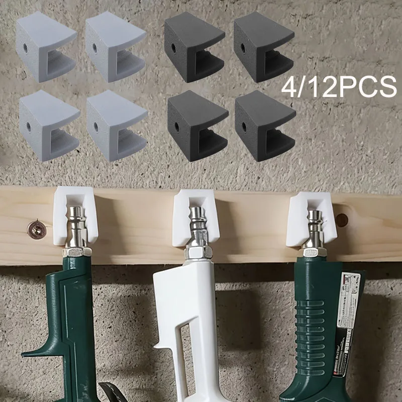 

Air Tool Rack 4/12pcs Space-Saving Hanger Air Tool Storage Holder for Garage Workshop Auto Repair Car Wash Maintenance Area