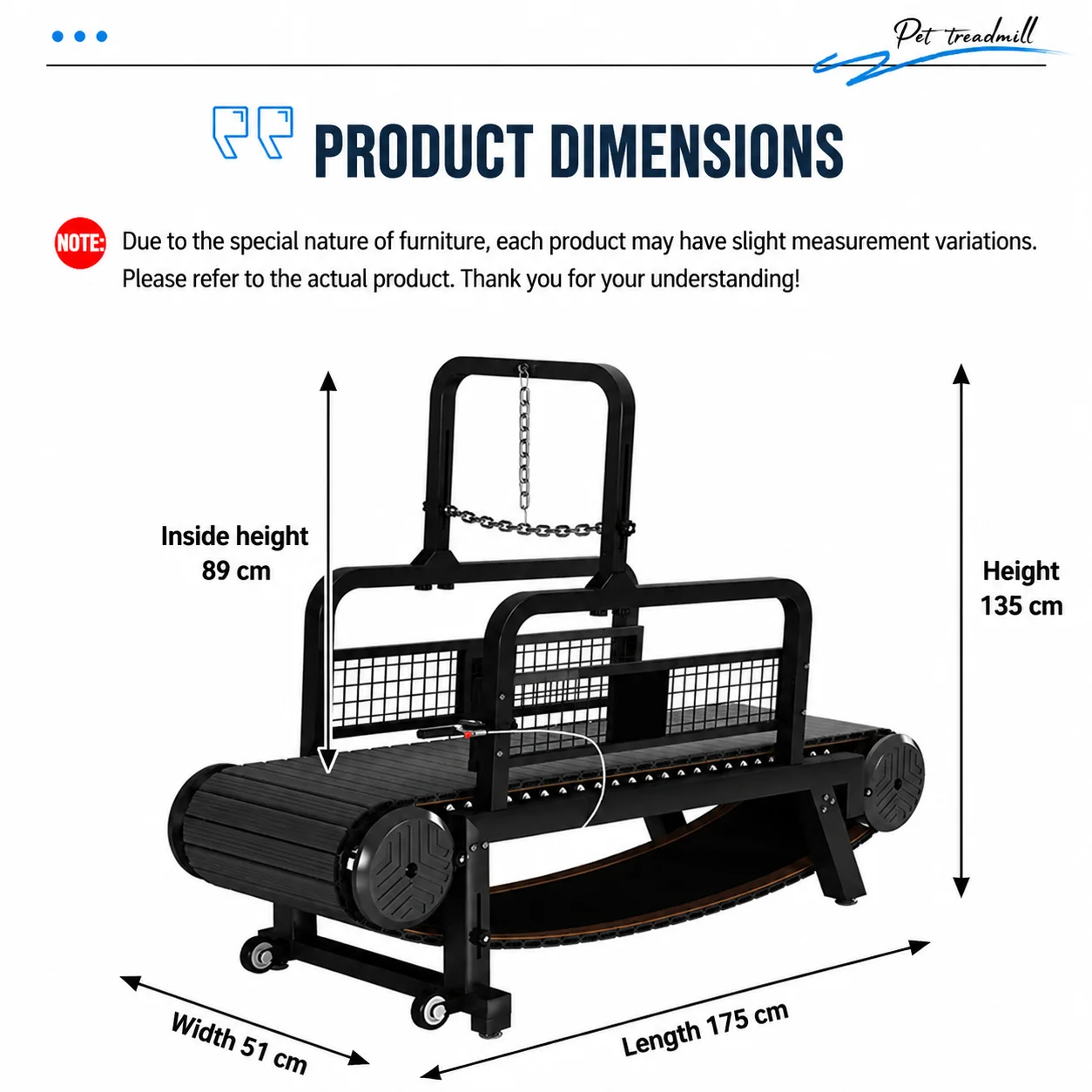 Dog Treadmill, Non-motorized, Quiet, Smooth, Adjustable Pet Treadmill, Pit Bull Training Equipment with Brakes and Speedometer
