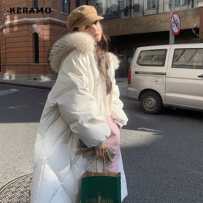 Women Casual Hooded Maxi X-Long Outerwear Parkas Solid Color Long Sleeve Jacket 2023 Winter Oversized Single Breasted Warm Coat