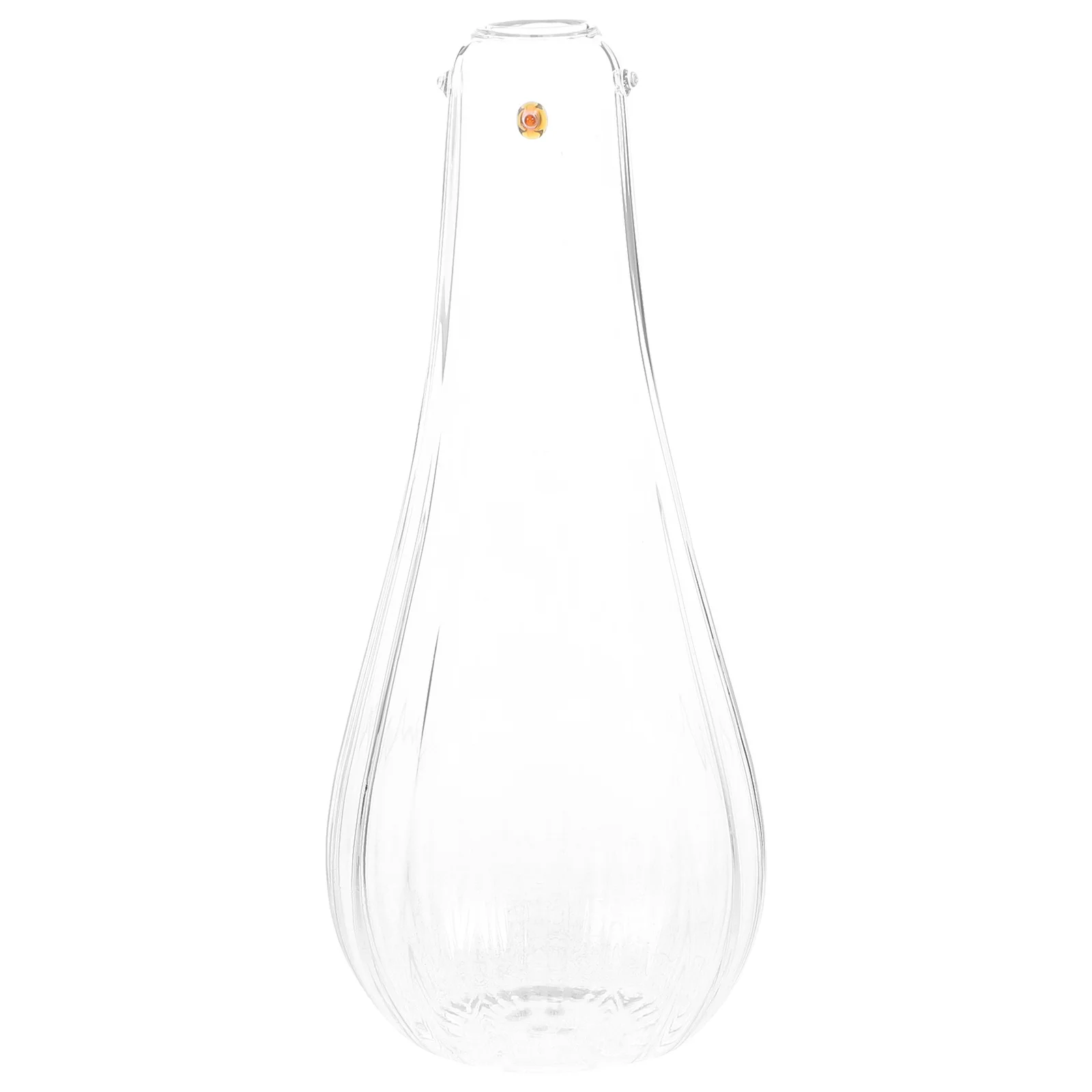 

Transparent Glass Vase Small Mouth Big Belly Design Decorative Flower Branch Vase for Home Bedroom Office Clear Glass Hydroponic