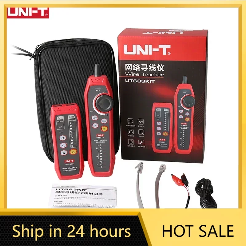 

UNI-T UT683KIT Lan Tester Network Wire Tracer Cable Tracker RJ45 RJ11 Telephone Line Finder Repairing Networking Tool