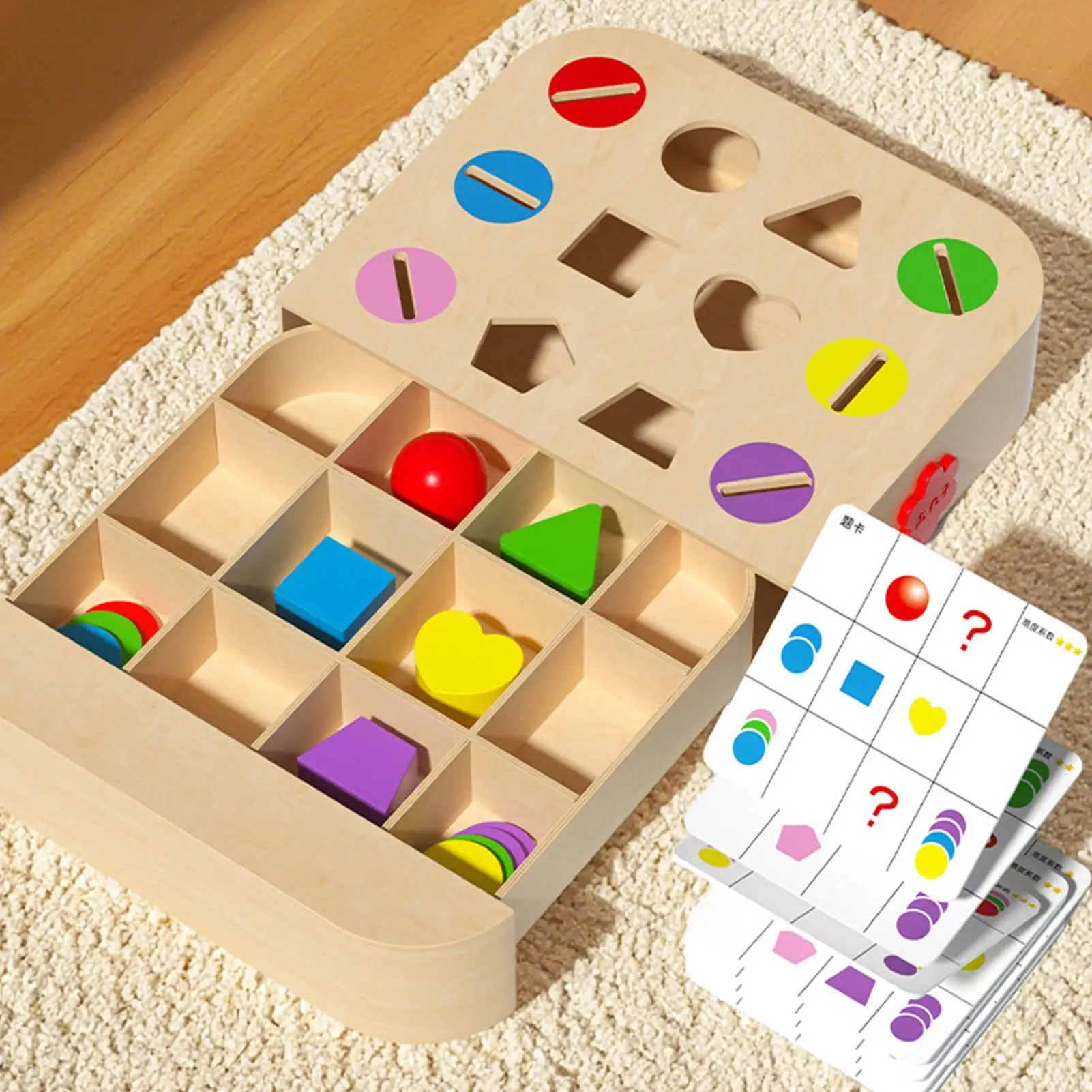 Nieuwe Houten Montessori Vormsorteerder Vroeg Onderwijs Zintuiglijk Speelgoed Voor Peuters Vorm En Kleur Sorteren Speelgoed Voor Baby