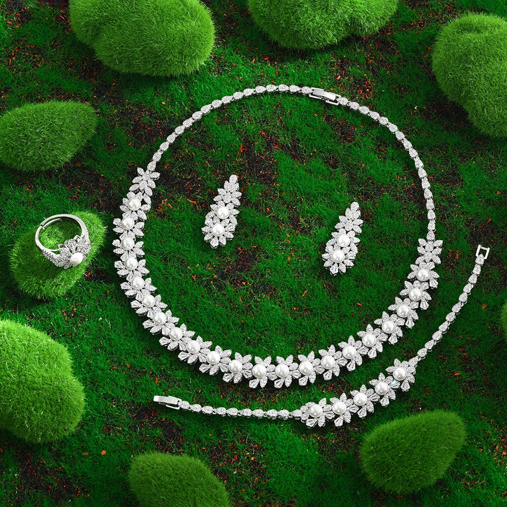 

Комплект ювелирных изделий из циркония для невесты, женский вечерний роскошный комплект ювелирных изделий в Дубае, нигерийское свадебное ожерелье с цирконием