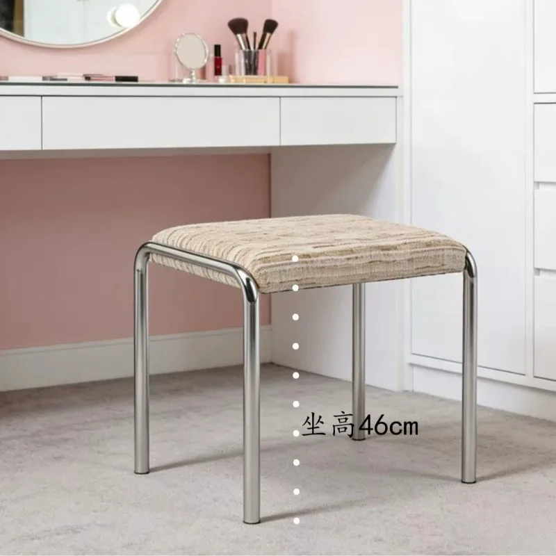 Nordic Style Bauhaus Stool Simple Makeup Stool for Home Bedroom Small Apartment Upholstered Stool
