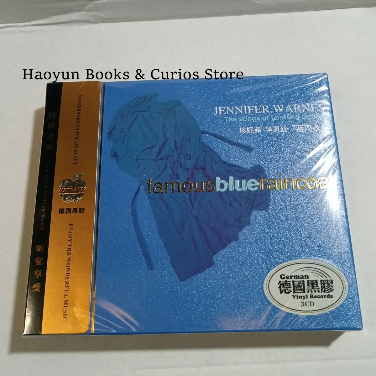 ألبوم معطف المطر الأزرق الشهير من جينيفر وارنز ميوزيك CD، 3 قطع من سجل الموسيقى #1
