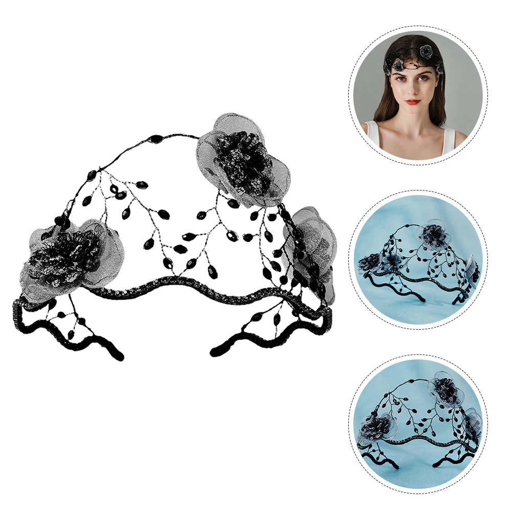 

Vintage Lace Hair Accessories Women Headband Rhinestone Hairband For Wedding Prom Party Bridal Hair Accessories Headpiece