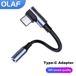 olaf USB Type C To 3.5mm Aux Adapter Type-c 3.5 Jack Audio Cable Earphone Cable Converter for Samsung Galaxy S21 Ultra S20 Note