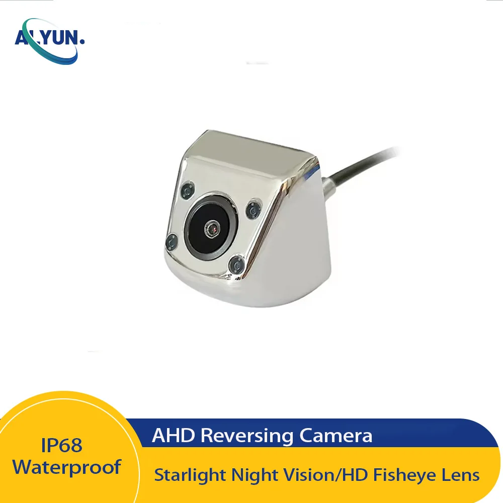 Universal AHD Waterproof Car Reversing Camera Starlight Night Vision Rear View 170Wide Angle Backup Silver Parking Camera