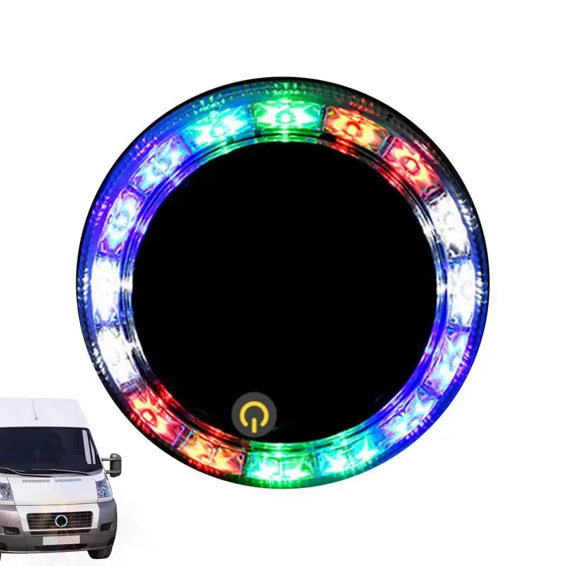 

Touch Control LED Warning Light Multi Mode Sensitive Safety Flashing Lights anti-rear collision colorful square round lamp