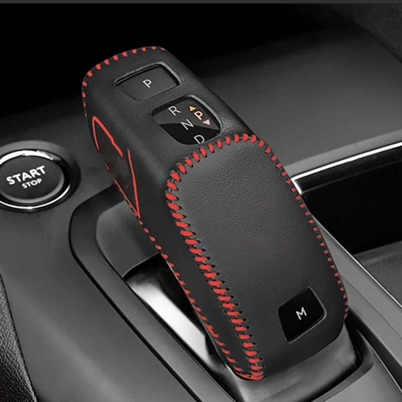 For Peugeot 208 GT P21 2023 2022 2021 2020 Genuine leather gear shift cover lever protection cover suede gear shift cover