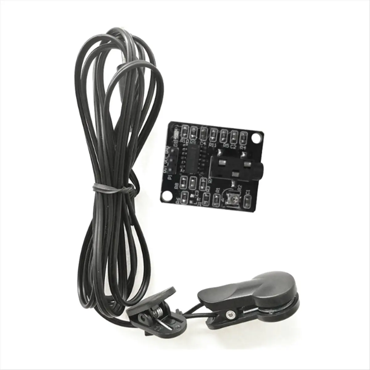Heart Rate Ear Clip Development Kit ECG Sensor Measurement Module Supports Single Chip DIY