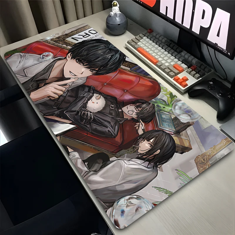 แผ่นรองเมาส์ อุปกรณ์เสริมสำหรับเล่นเกมบนพีซีในสำนักงาน แผ่นรองคีย์บอร์ด ลายอนิเมะ พิมพ์ลาย HD แผ่นรองเมาส์สำหรับแล็ปท็อป แผ่นรองเมาส์มุมมองผู้อ่านอเนกประสงค์