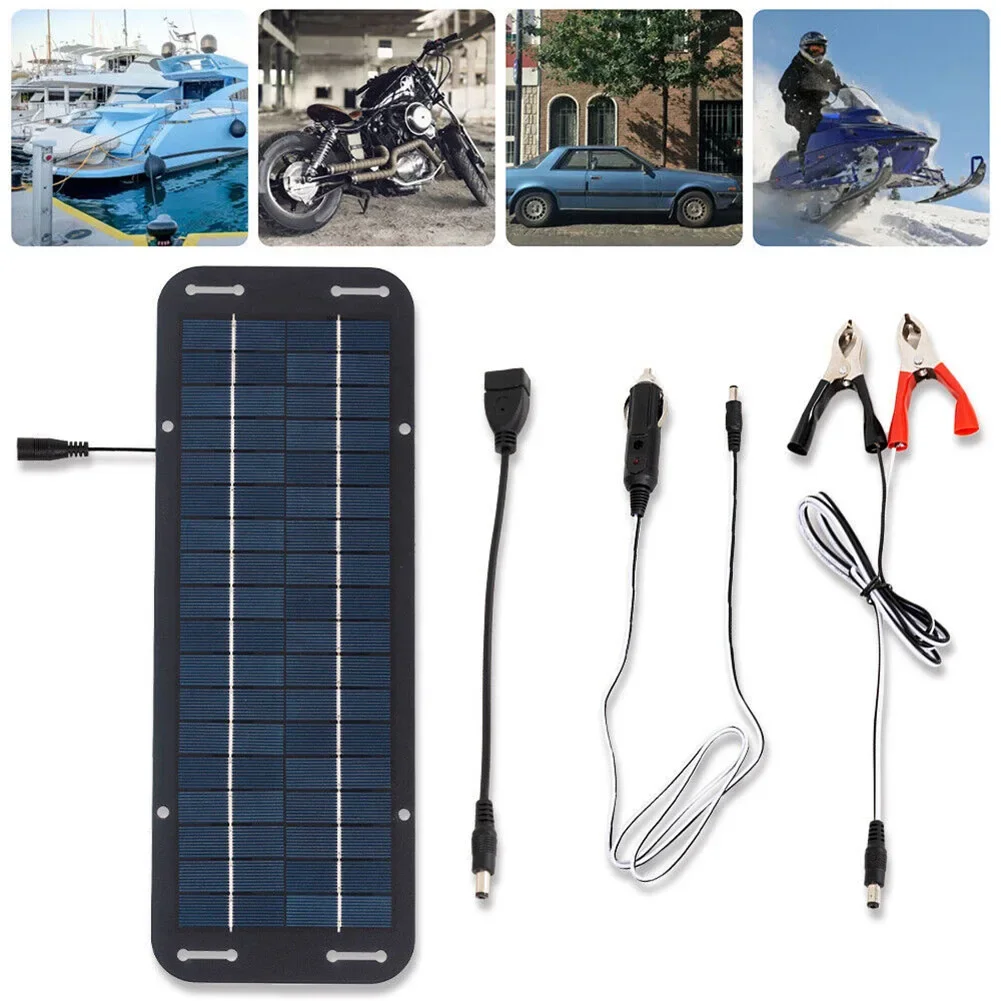 Portable 30W 12V Solar Panel Kit Waterproof for Car RV Boat Outdoor Use Single Cell 35x12.5cm Compact Dimensions