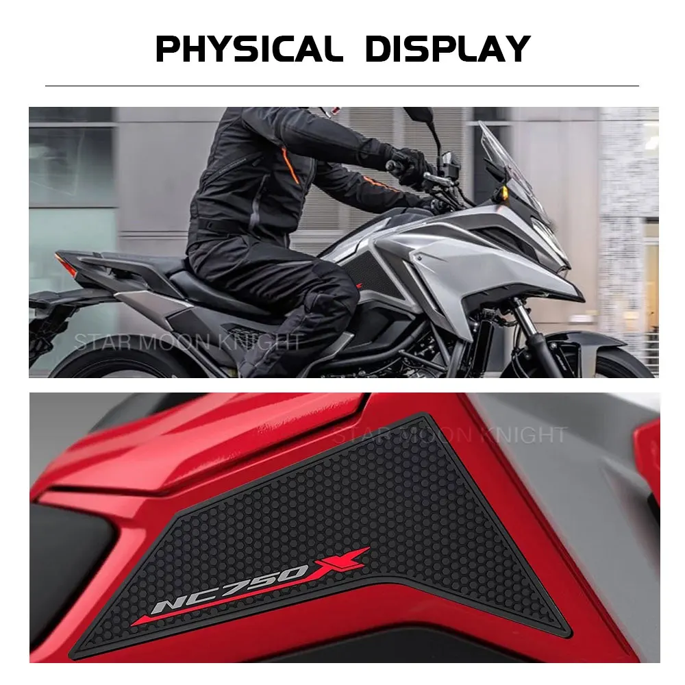 For HONDA NC 750 X nc750x NC750 750X 2021 2022 Rubber Side Fuel Tank Pad Protector Decal Gas Knee Pad Traction Pad Fuel Tank Pad