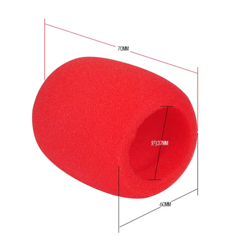 

5 pcs Assorted Colors Microphone Sponge Covers Breathable Windscreen Cushion Pads For Ktv Stage Performance Replacement