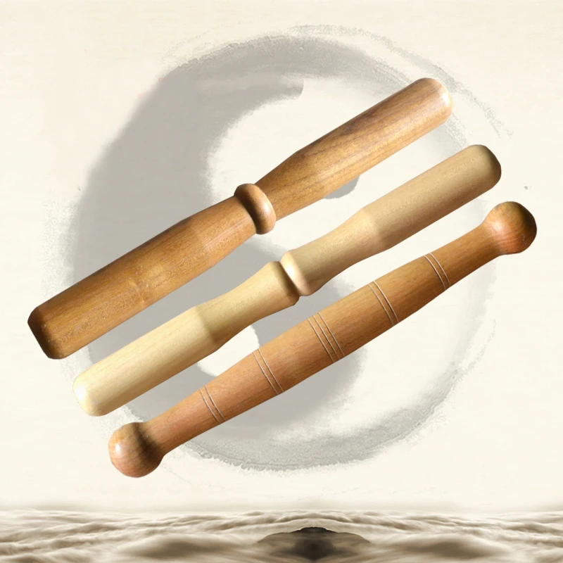 Wooden Roll Stick Tai Chi Ruler Solid Wood Tai Chi Stick Kungfu Exercise Fitness Equipment