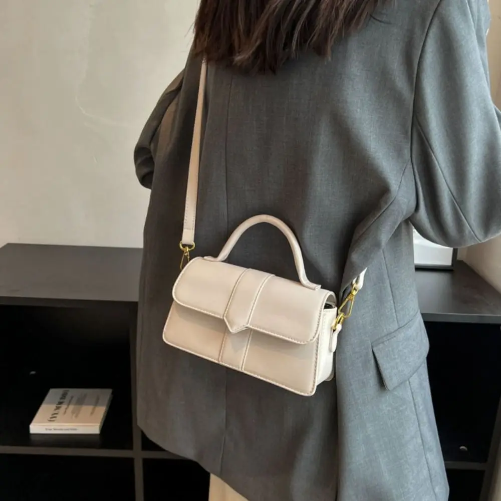 حقيبة كروس للنساء من جلد البولي يوريثان تحمل حقيبة يد كلاسيكية خفيفة الوزن تحت الإبط مربعة محمولة حقيبة كتف عصرية
