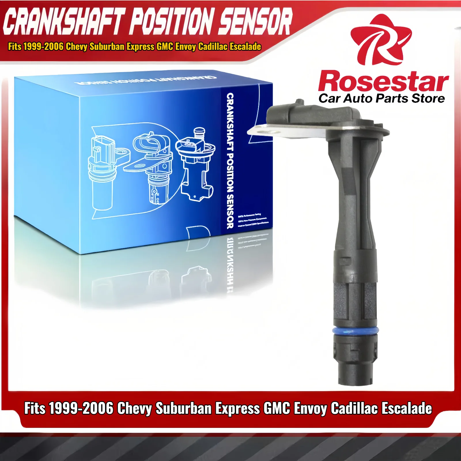 Camshaft Position Sensor 12561211 compatible with 1999-2006 Chevy Tahoe GMC Yukon Hummer H2 replaces 917-715 S10181 2CAM0181
