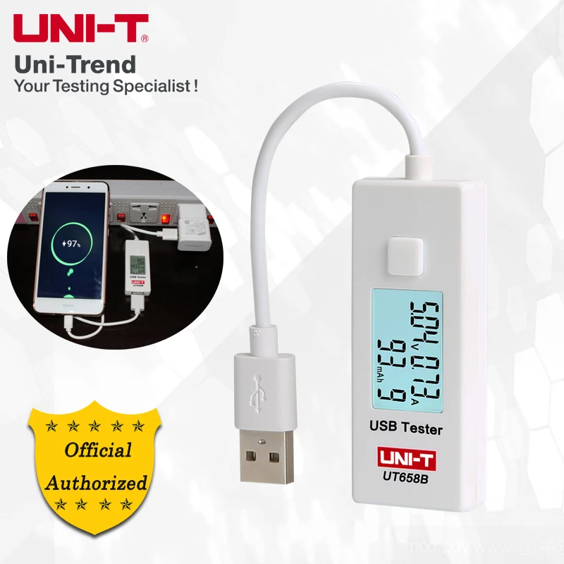 UNI-T UT658B USB Tester; Cell Phone / Mobile Power / Notebook / Digital Products / Voltage and Current Monitors