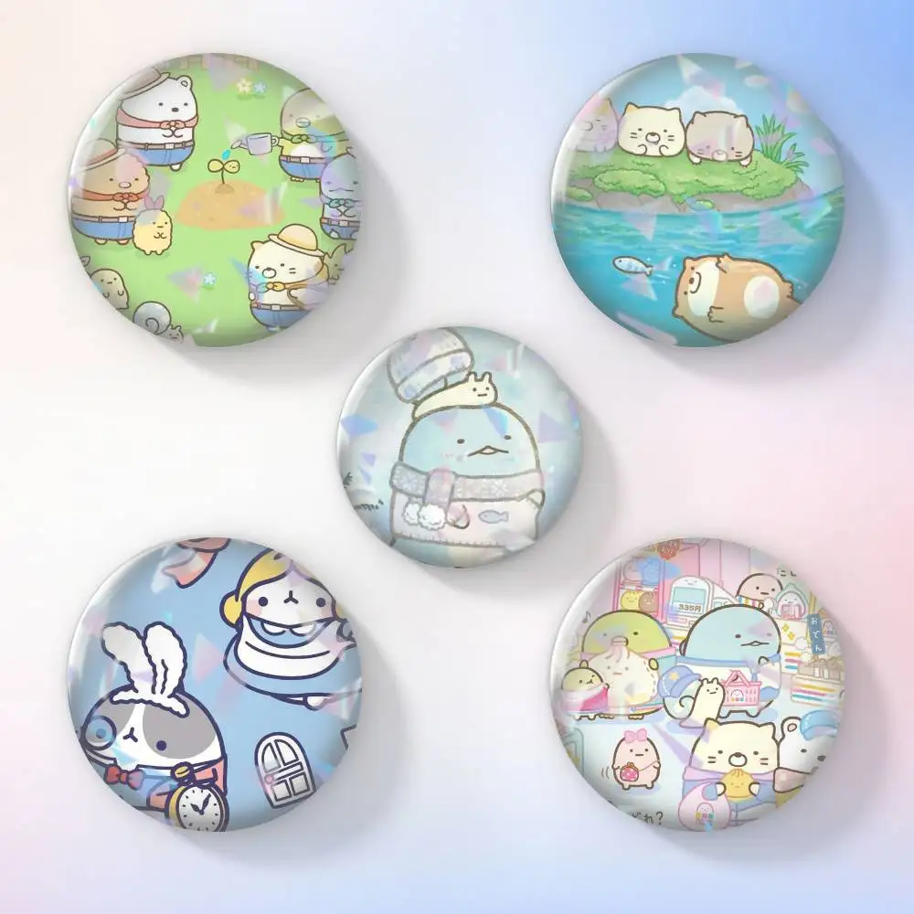 

F-Sumikko Gurashi Brooch Vintage Alloy Brooch Pins, Antique Style Decorative Badges for DIY Craft & Daily Ornament,Souvenir.