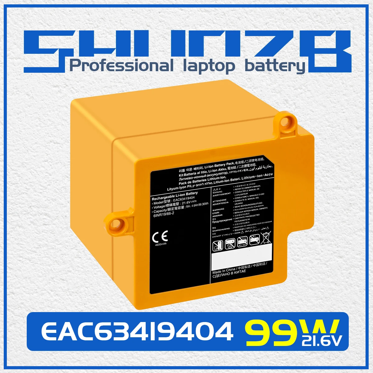 

SHUOZB EAC63419404 Rechargeable Battery For LG CordZero R9 R9MASTER Acuum Cleaner EAC64578402 EAC64578401 EAC63419401 99.36WH