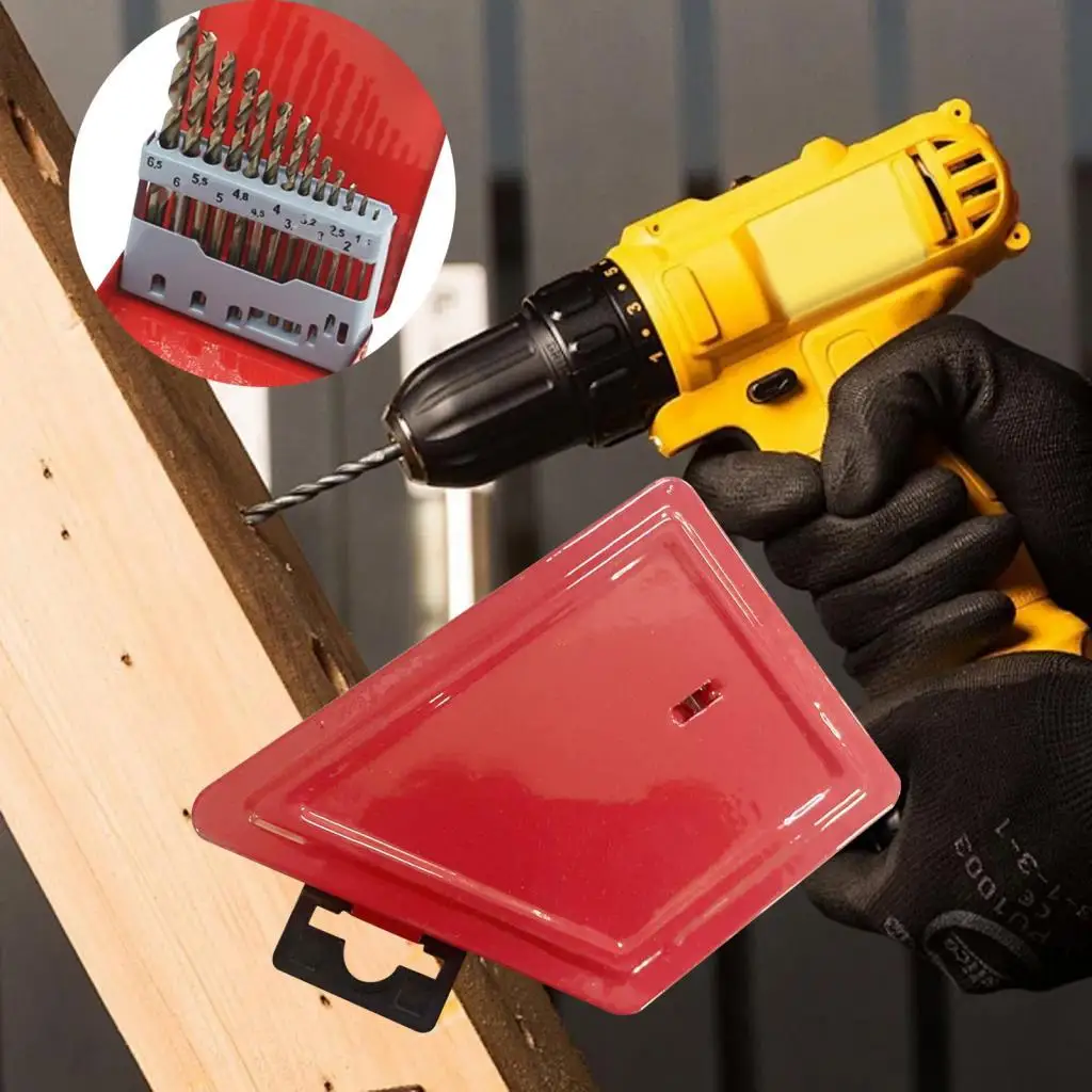 

Empty Twist Drill Bit Index Case Iron Organizer Carrying Box for Home Garage Power Tool Storage