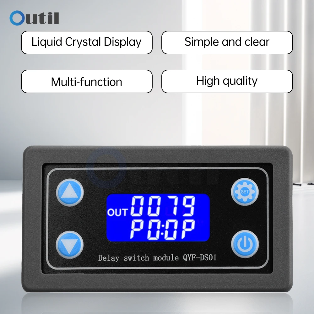 

DC12V LED Digital Time Delay Relay Module 6-30V Programmable Timer Relay Control Switch Timing Trigger with Case for Indoor