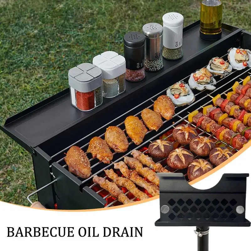 Rear Grease Catcher Large Capacity Easy Clean Clamp-On Grease Drainage System For BBQ Enthusiasts Party Hosts Food Truck