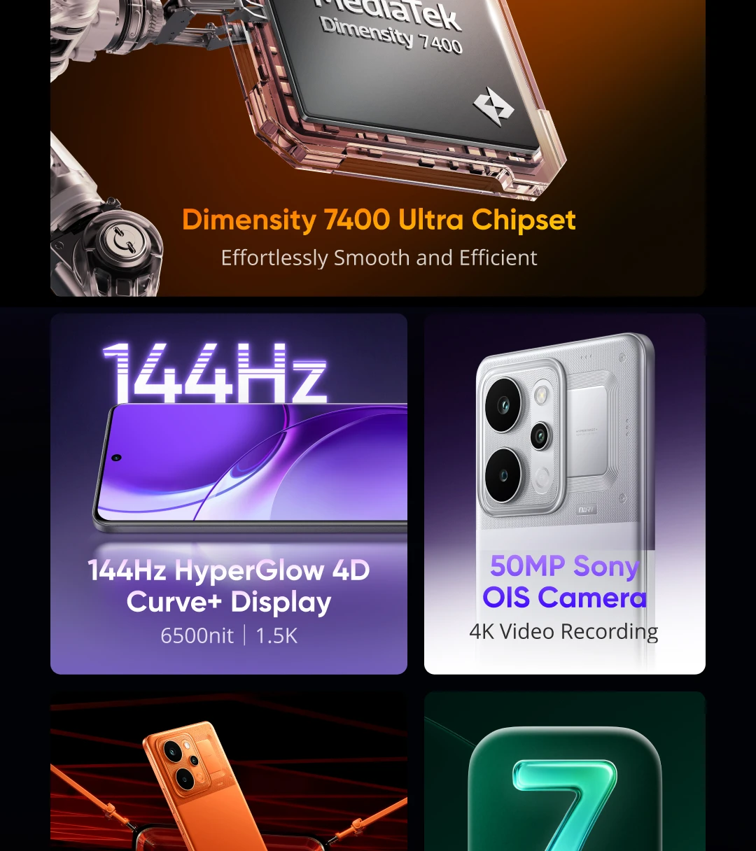 [New Launch] realme P4 Power 5G Smartphone 10001mAh Battery 80W Charge Dimensity 7400 Ultra Chipset 6.8" 144Hz Curved Display