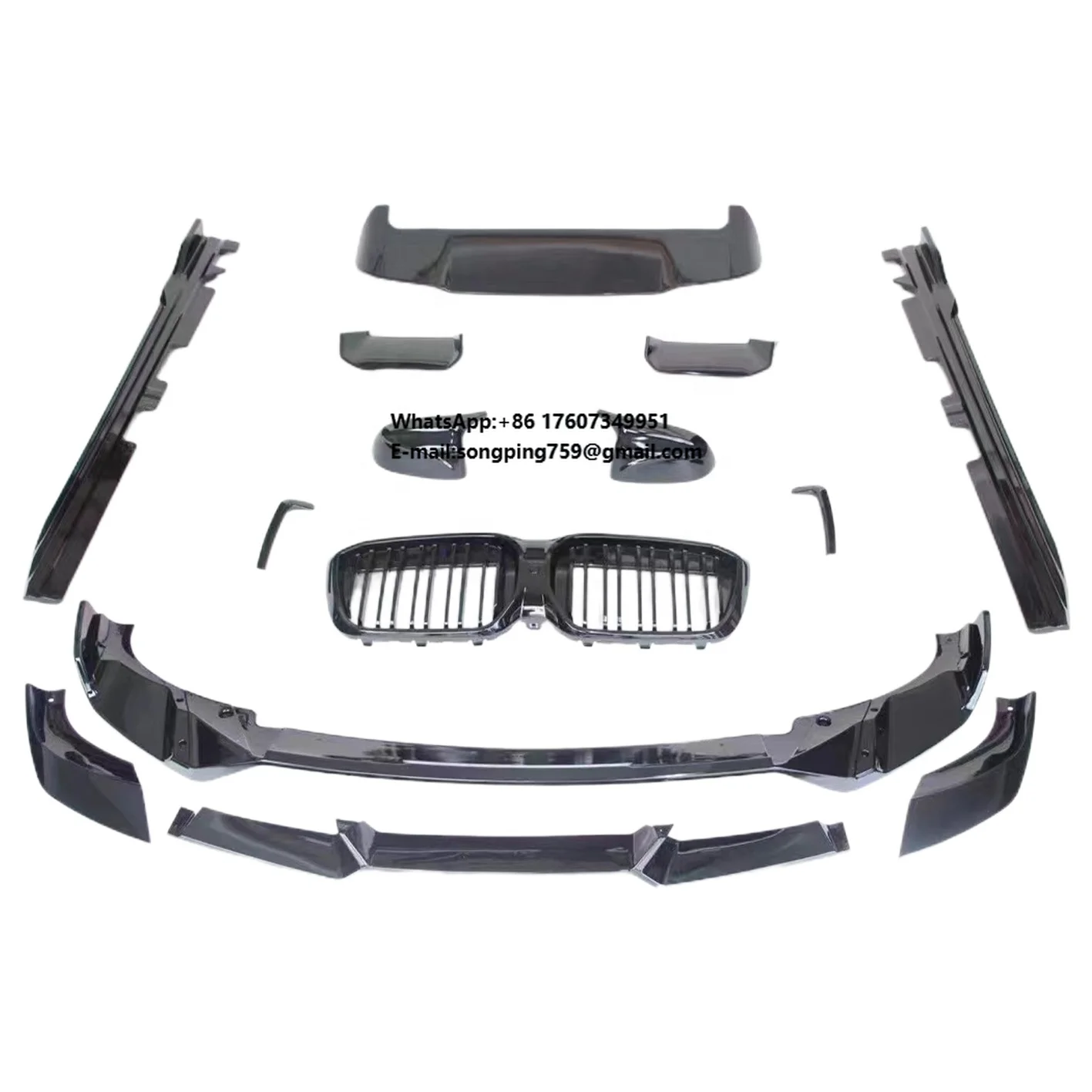 X3 Carbon Fiber Body Kit for BMW X3 Front Bumper Lip Side Skirts Rear Diffuser Tail wings Front Grille Mirror Cover