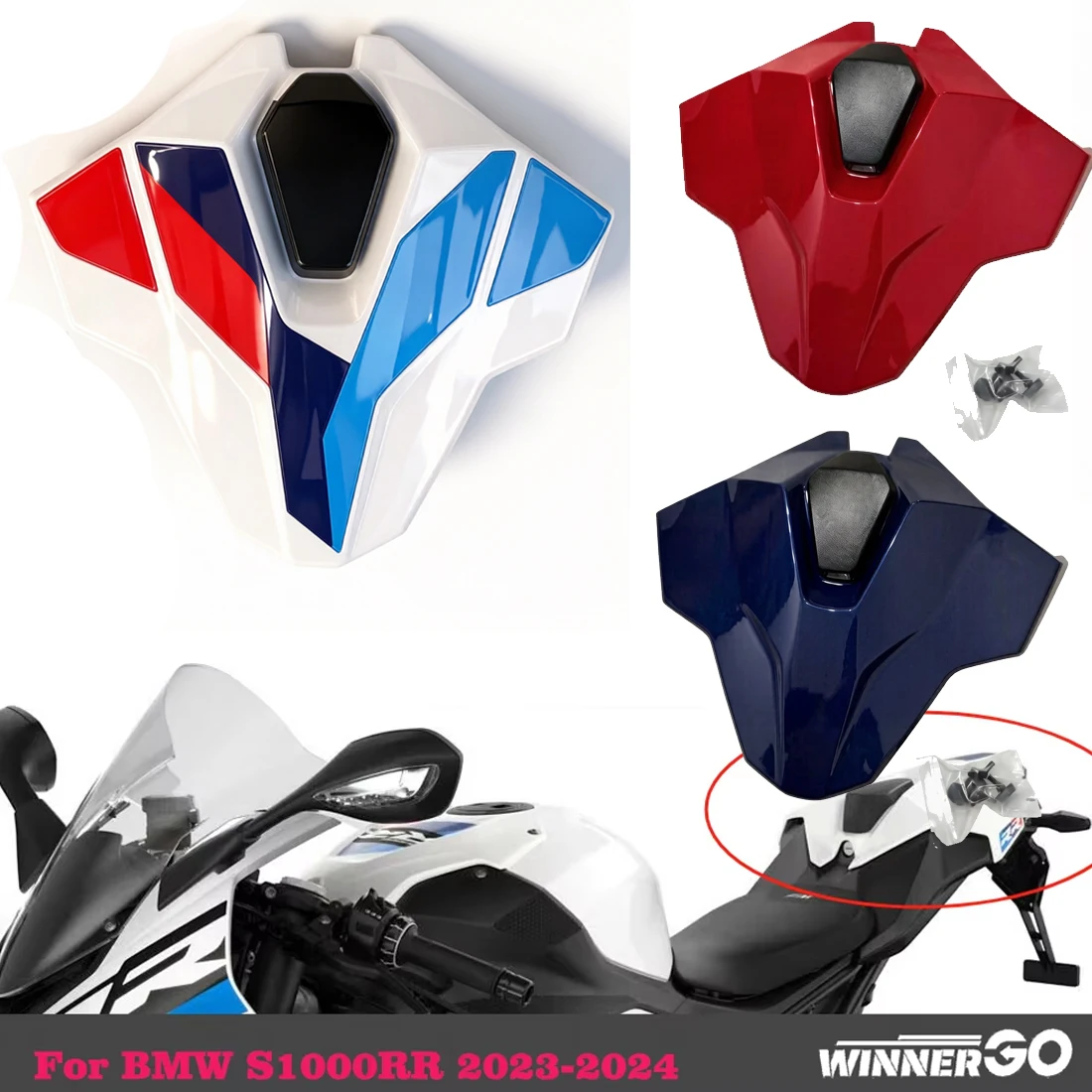Many colors Pillion Rear Seat Cover Cowl Solo Cowl Fairing Fit For BMW S1000RR M1000RR S 1000RR 2023 2024