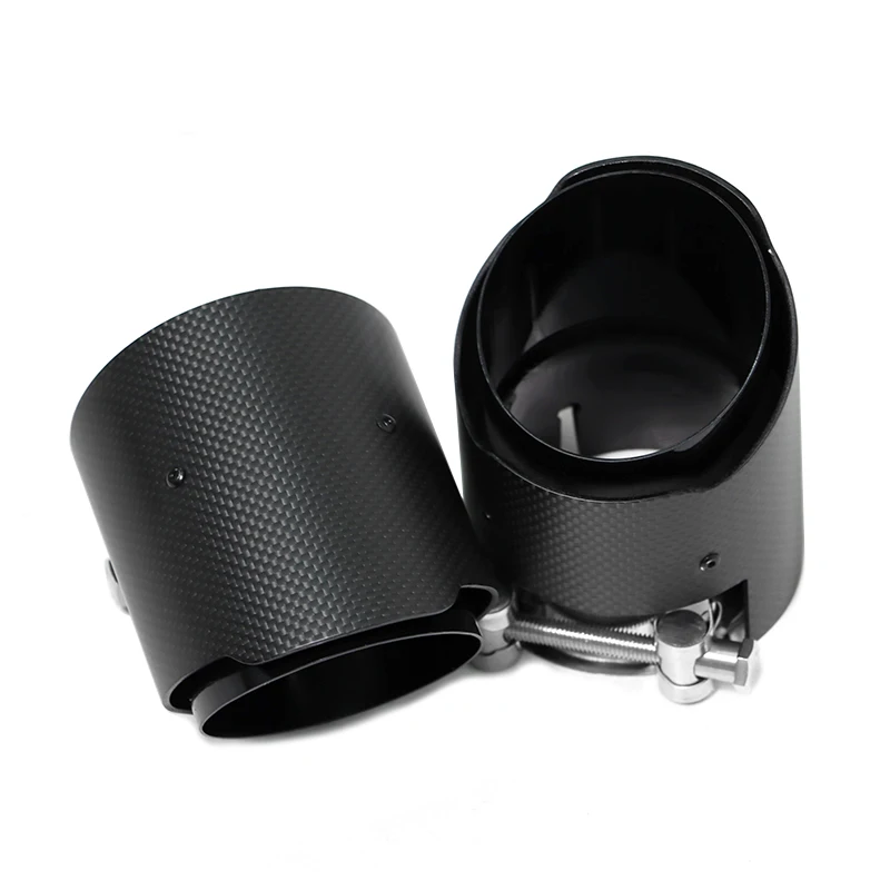 4 PCS/lot Carbon Fiber Matte Car Exhaust Tip For BMW M2 F87 M3 F80 M4 F82 M5 F10 M6 F12 Muffler Tip ID 70mm Nozzle Tailpipe