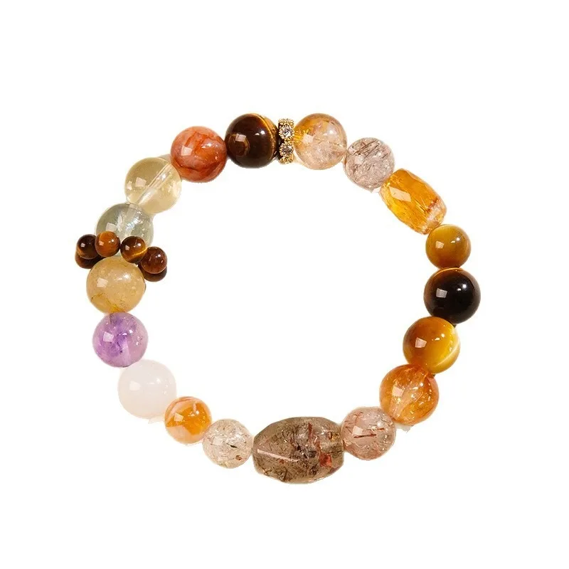 Multi Treasure Natural Crystal Beaded Bracelet Elegant Delicate Hand Jewelry for Women Gifts