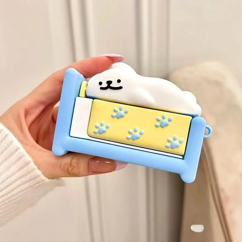 

NEW Cute 3D Blue Dog Silicone Headset Box for AirPods Pro 2 Cover Cartoon Shell for Iphone AirPods 1/2/3 4 2024 Earphone Cases