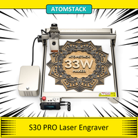 ATOMSTACK Maker S30 Pro Laser Engraver Cutter, 33W Laser Power, Air Assist, 0.01mm Engraving Accuracy, Offline Engraving, 32-bit