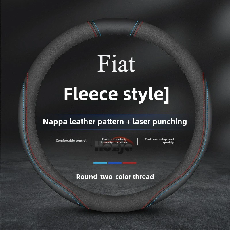 

Nappa Leaather Car Steering Wheel Cover for Fiat Ottimo Viaggio Palio 500 500e Pulse Ulysse Grande Panda Auto Accessories