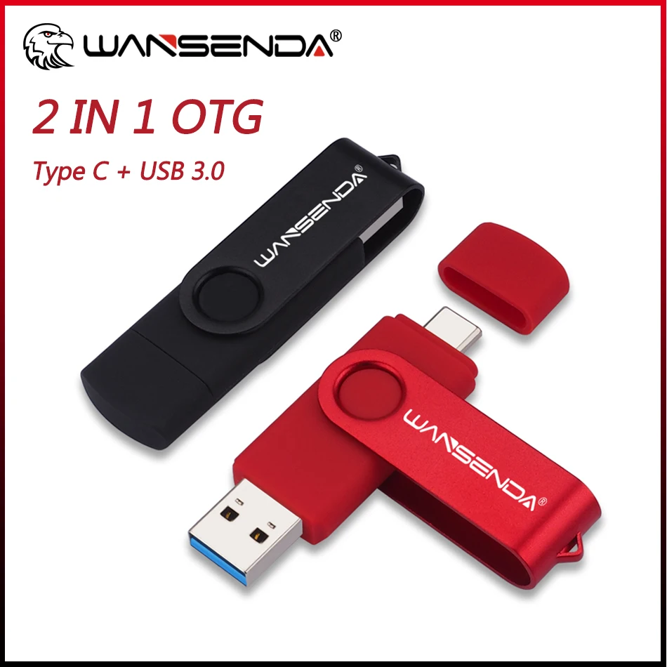 

WANSENDA OTG USB Flash Drive 512GB for Type C Android USB 3.0 Memory Stick 256GB Pen Drive 128GB 64GB 32GB 16GB Cle USB Pendrive