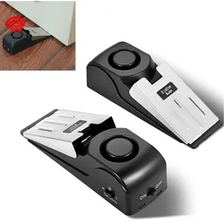 120dB Door Resistance Anti-theft Alarm Portable Wireless Floor Wedge Door Stop Trigger Sensor Hotel Home Anti-theft Alarm Device