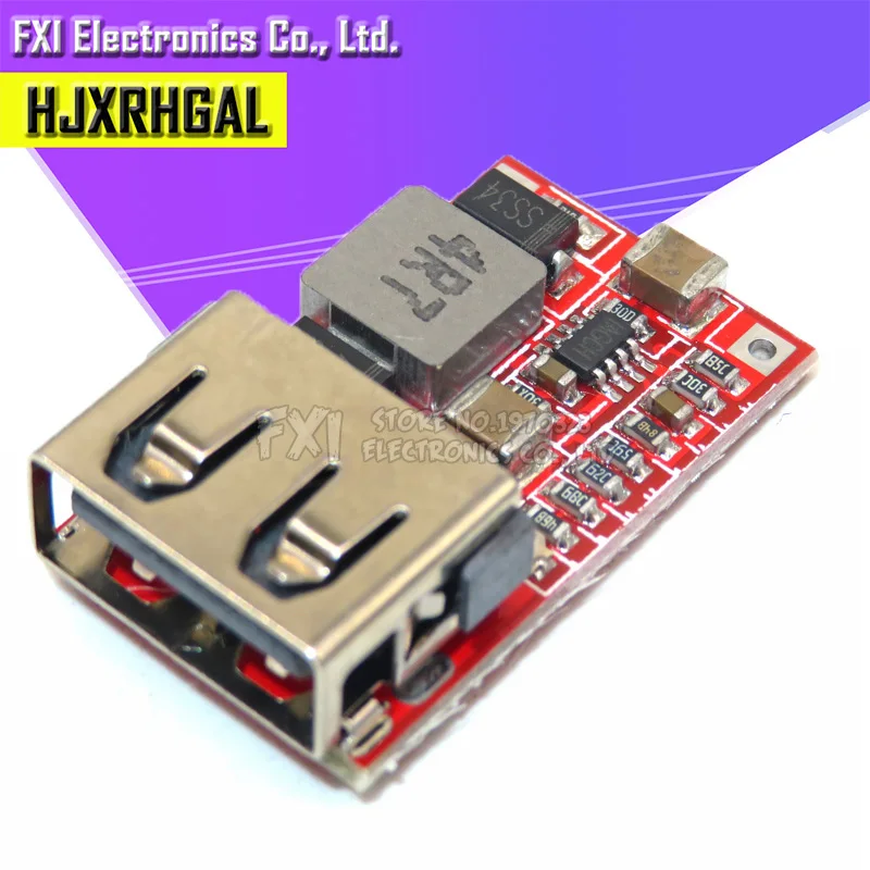 5pcs Efficiency 97.5% DC-DC Step-Down Module 6-24V12V24V to 5V3A Car USB Phone Charger Power Supply Module