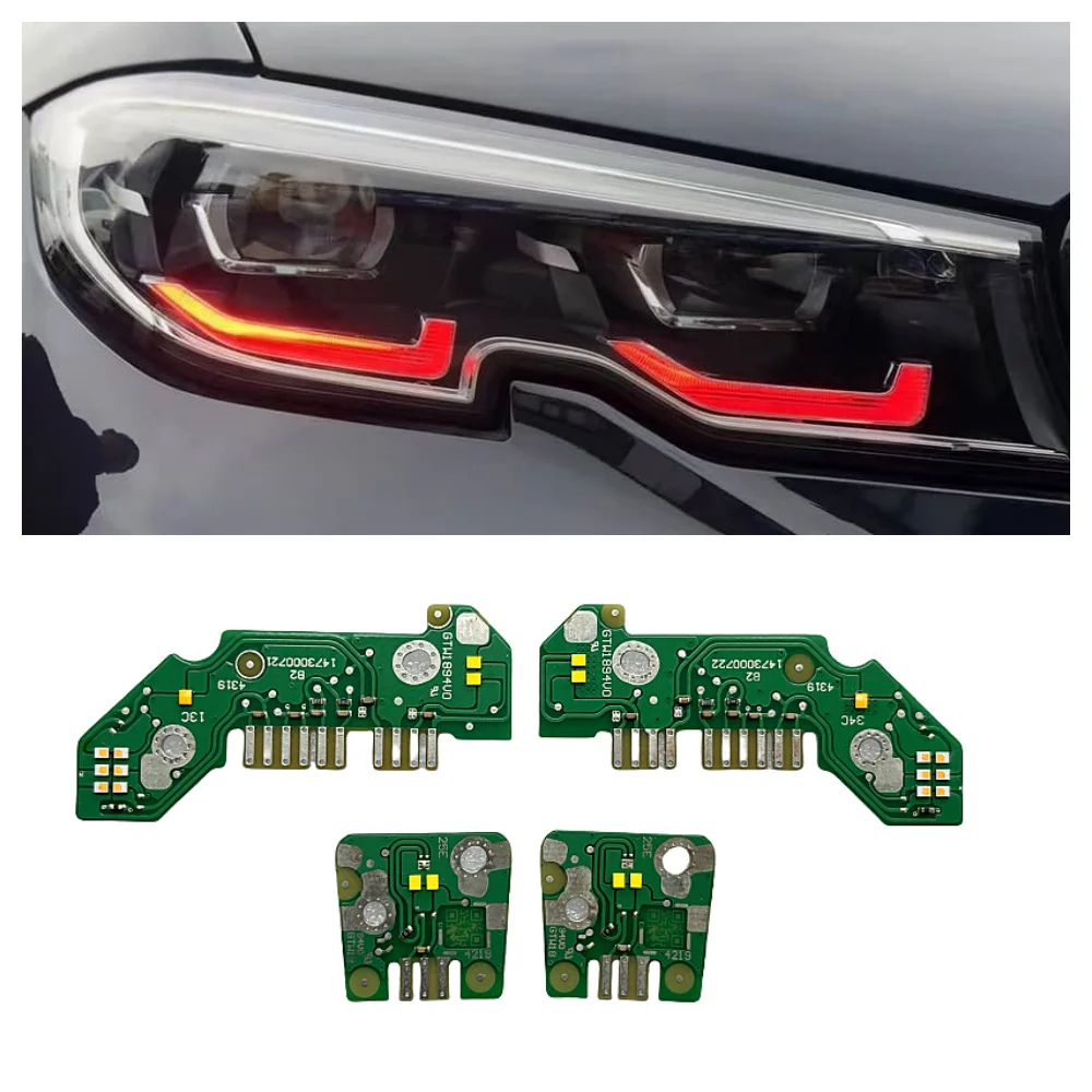 New Fashion Red Daytime Running Lights DRL LED Boards For BMW G20 G21 3 series M340i M340ix M340dx 330i 330 2018  2019 2020