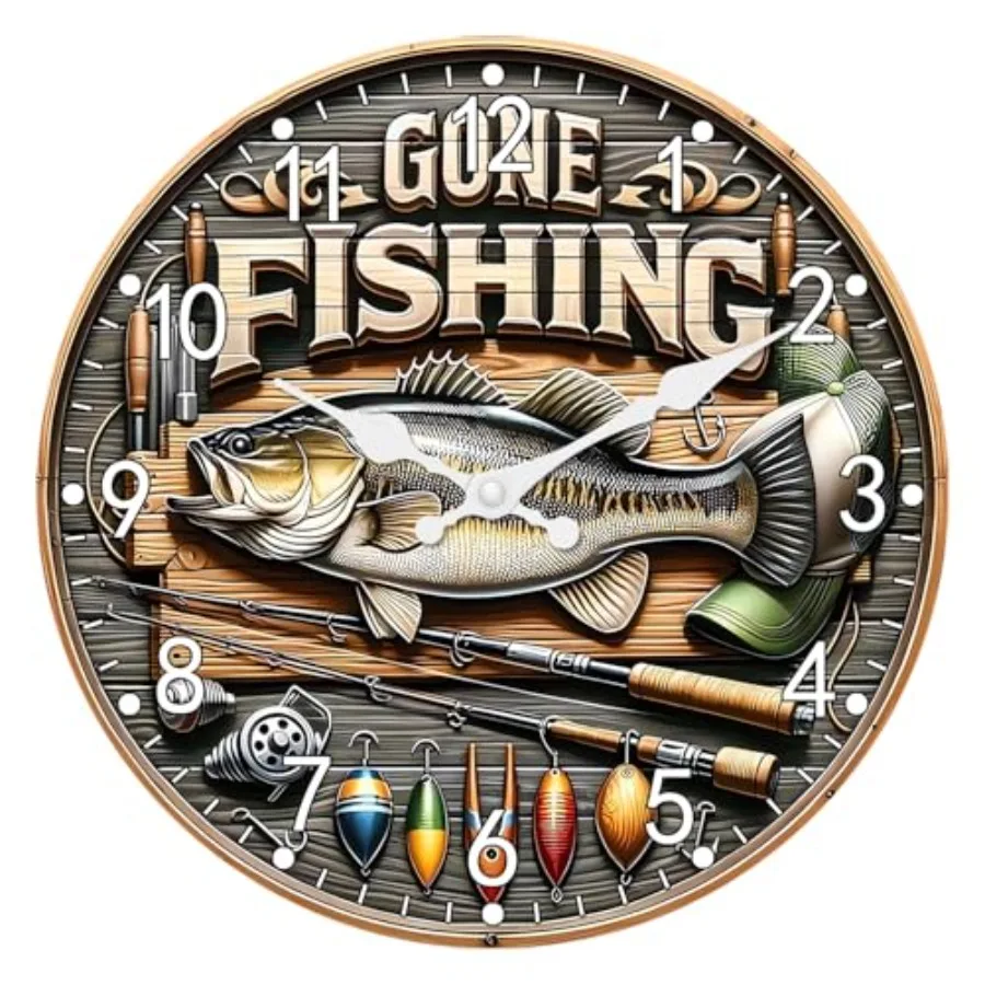 

Очень большие настенные часы для декора гостиной, настенные часы на батарейках, бесшумные аналоговые часы с изображением рыбы, без массивного дерева.