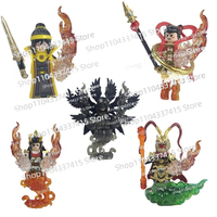 MOC Building Blocks Assembled Red Flame Dragon Soldier Boy Armor Tide Play Accessories Educational Toys Ornament Collection