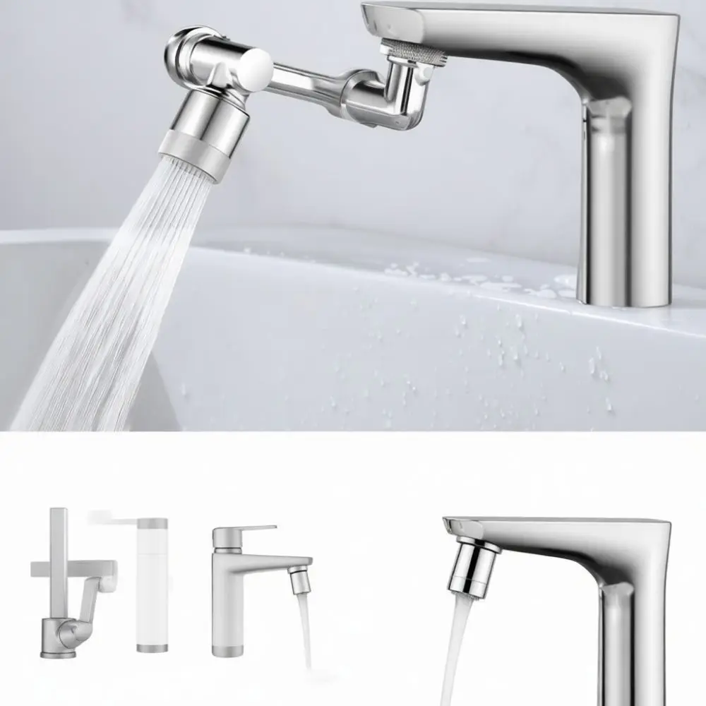Mechanical Arm Faucet Aerator 1080 Degree Rotate Tap Extender Splash Proof Bathroom Basin Sink Water Sprayer Nozzle