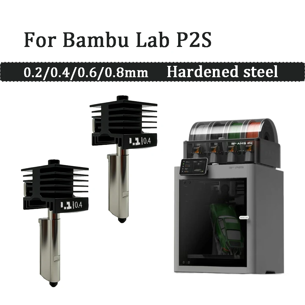 Hotend For Bambu Lab P2S Assembly Hotend Kit 0.2 0.4 0.6 0.8MM Replaceable Nozzle For 3D printer Bamboo Lab P2S Bambulab Parts