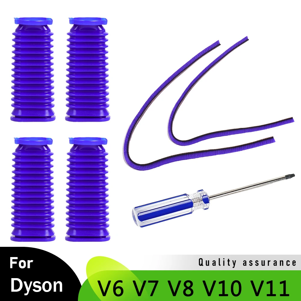

Для робота-пылесоса Dyson V10 V11 V6 V7 V8, аксессуар для пылесоса, напольный роликовый шланг, бархатные мягкие полоски с инструментом для ремонта для бытовой уборки