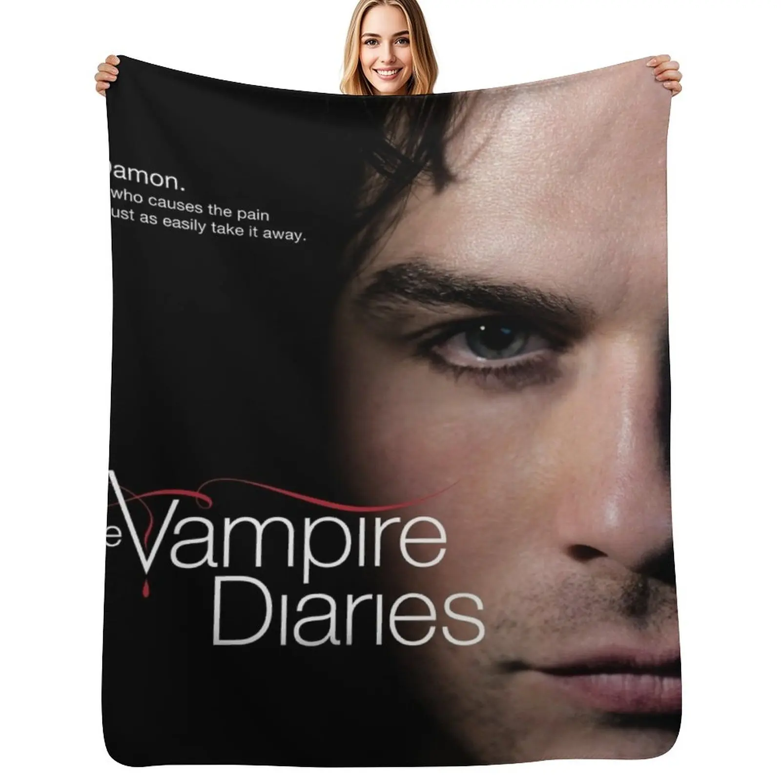 gambar ian cover somerhalder make drama Throw Blanket Hairy Sofa bed plaid Sofa Quilt For Baby Blankets