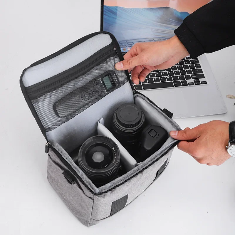 DSLR Bag Handbags Nylon Shoulder Bag Camera Case Portable Photographer for Sony Nikon Canon Panasonic Equipment Crossbody bag ﻿ image 4