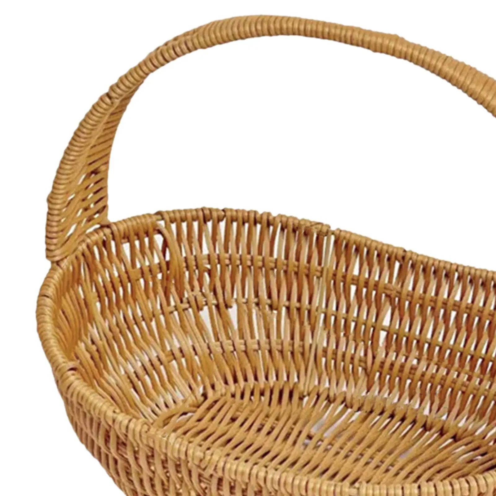 Woven Organizer Basket Fruit Container Storage Serving Basket Bread Basket Storage for Shopping Home Hiking Outdoor